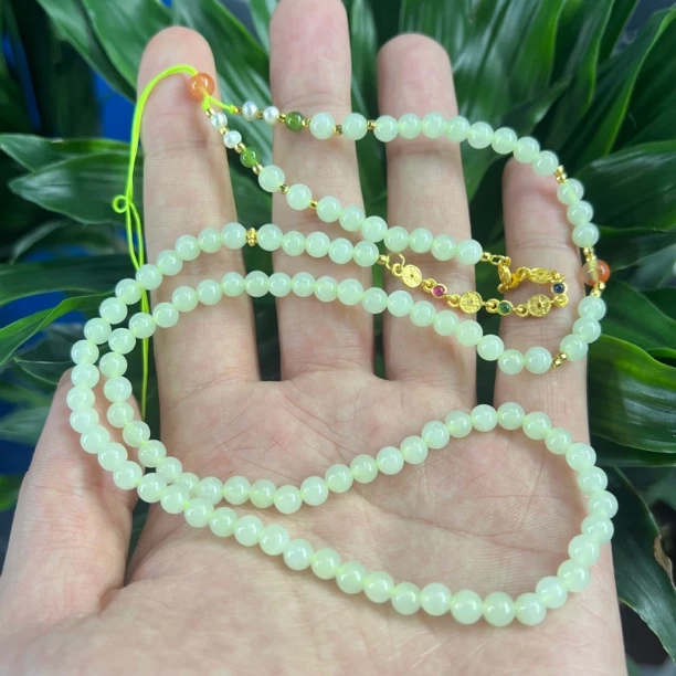 【张张】by-0863和田玉小米珠镶嵌3mm多样性拍一发一