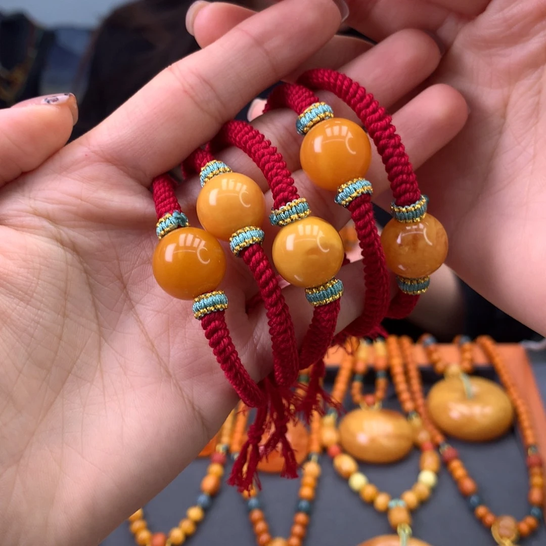 蜜蜡手绳未镶嵌多样性发一