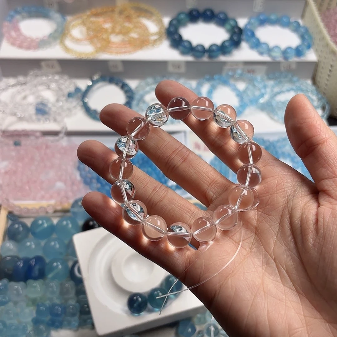 水晶手串未镶嵌白水12左右