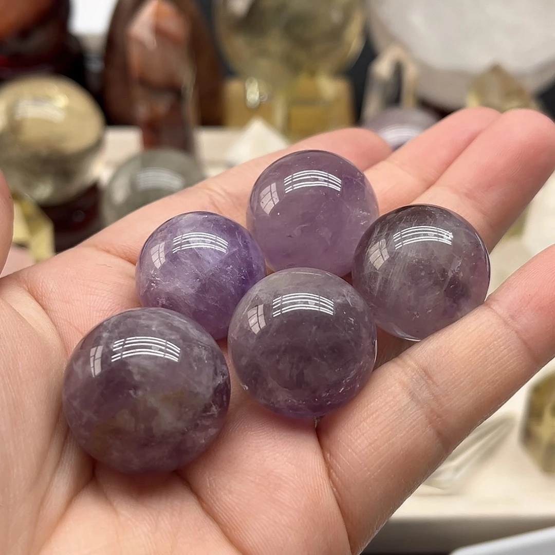 珠宝半成品未镶嵌水晶48 巴西紫水晶球