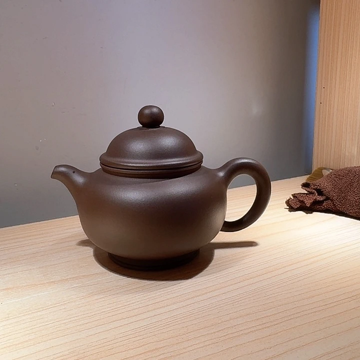 紫砂茶壶狼*花宜兴原矿手工紫砂壶