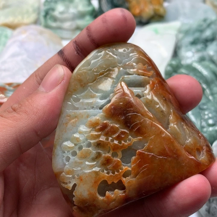 翡翠未镶嵌颈饰保真天然a货翡翠