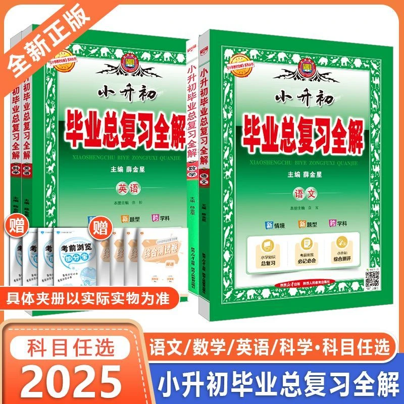 2025小升初毕业总复习全解语文数学小升初真题试卷2025人教版