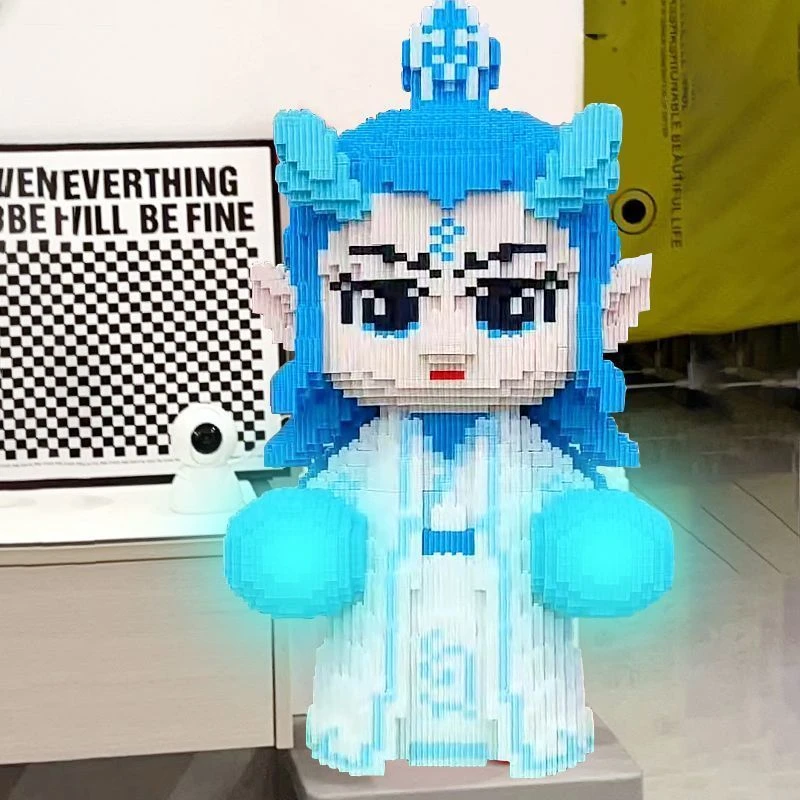 【精选专场】灵珠敖丙小颖粒拼装积木魔童闹海立体摆件益智玩具