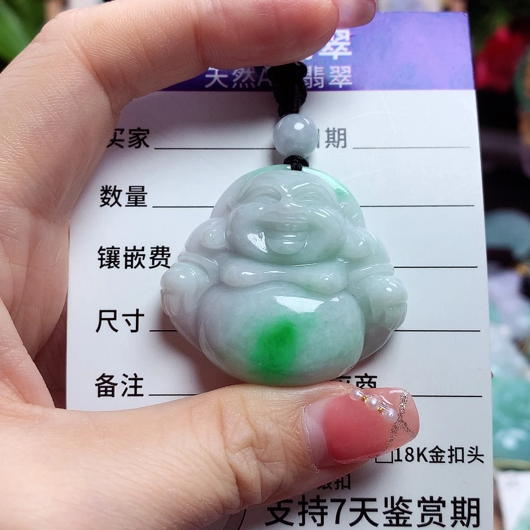 翡翠未镶嵌颈饰佛公40