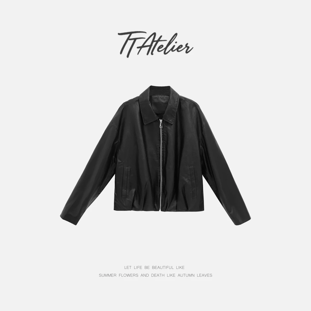 TT设计师【夜驰】欧美风高级感新西兰绵羊皮皮衣外套女TT190961