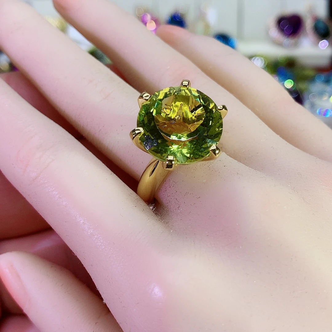 水晶戒指银S925镶嵌