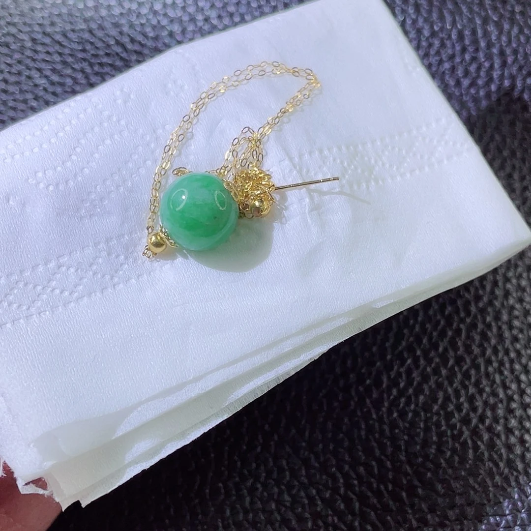 翡翠颈饰18K金镶嵌翡翠