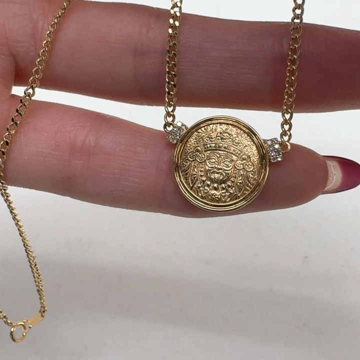 钻石颈饰18K金镶嵌成品