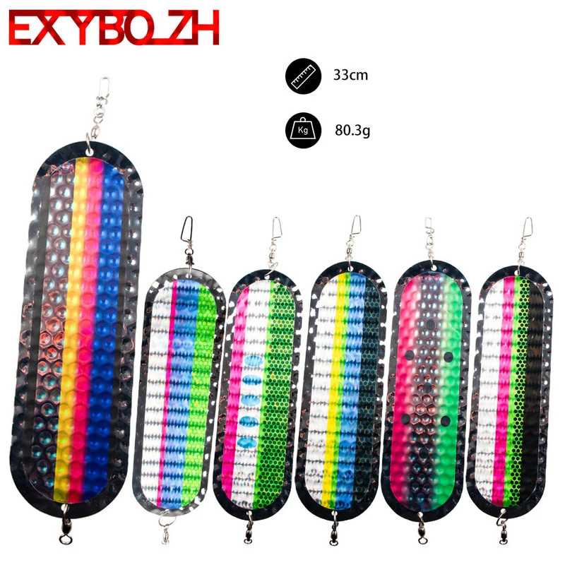 道奇304不锈钢拖钓勺金属饵Dodger Swinging Action Fishing Lure