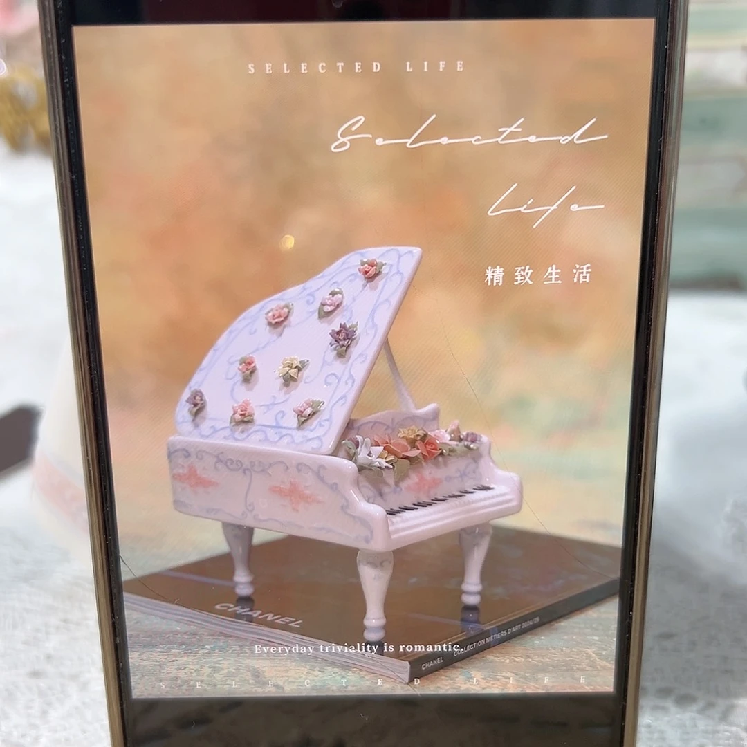 陶瓷0161骨瓷钢琴音乐盒摆件