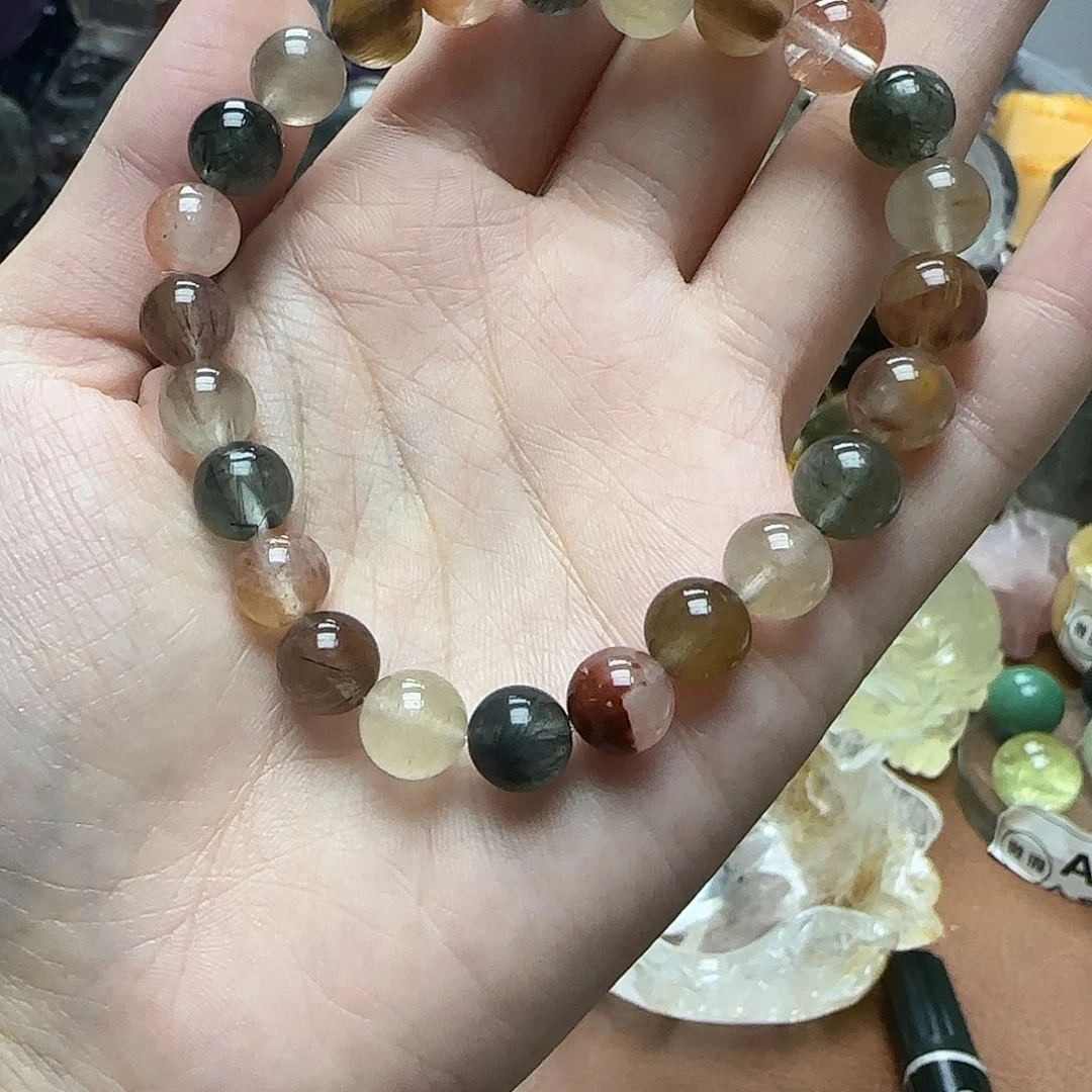 ****毛未镶嵌摆件水晶B562
