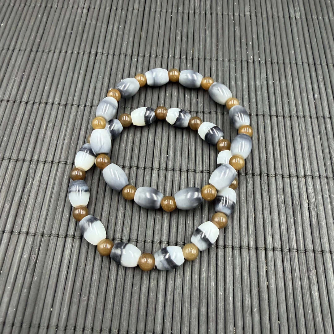 BY1217FZJT标099 北玉精选 和田玉手串 多样性发货 发其一