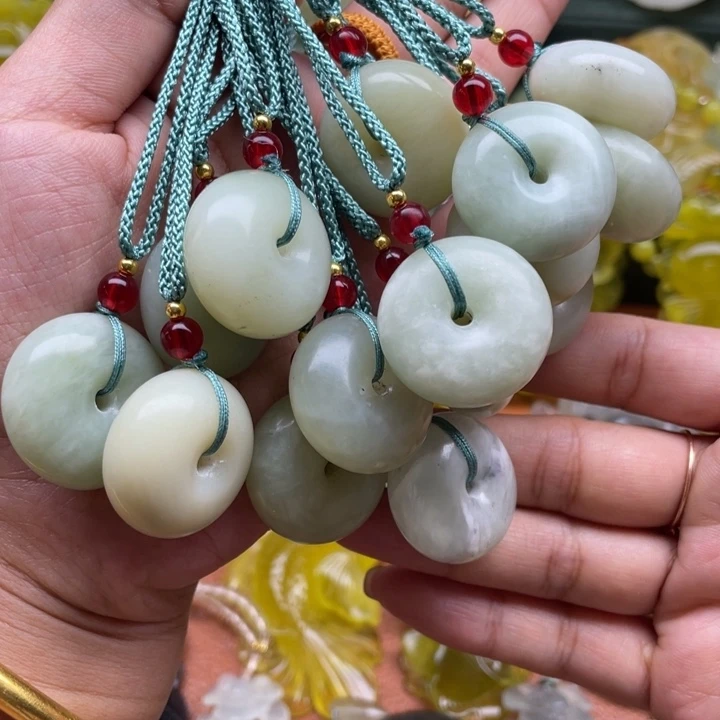 岫玉未镶嵌锁骨链毛衣链