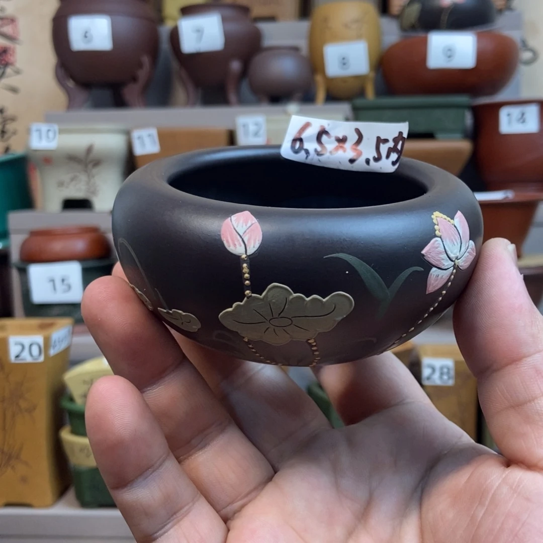 紫砂花盆忆*内口经尺寸