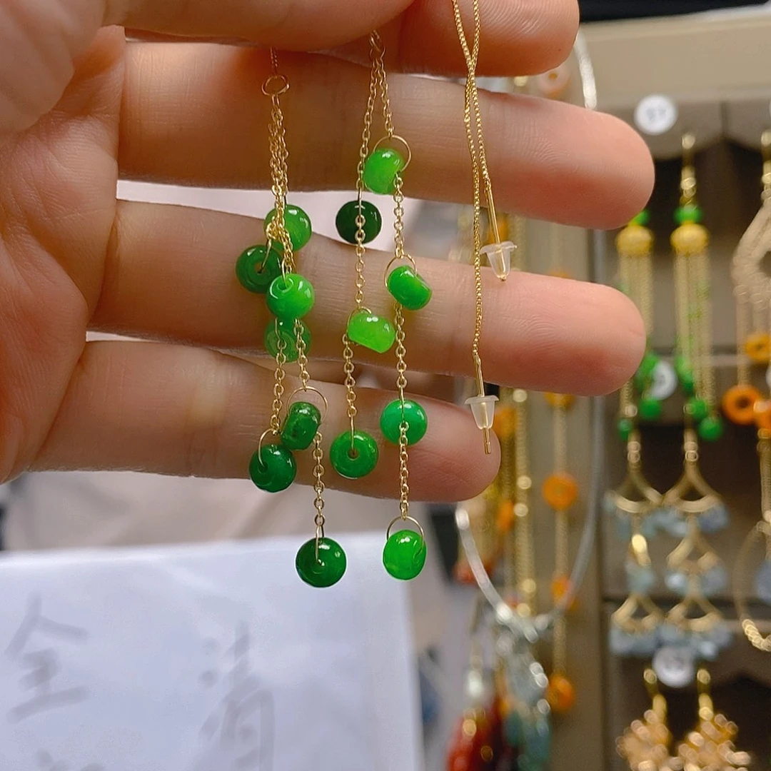 翡翠合金耳饰翡翠