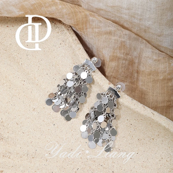 925银耳饰 梁雅帝新品【夜歌晚礼小流苏】设计款气质纯银耳饰