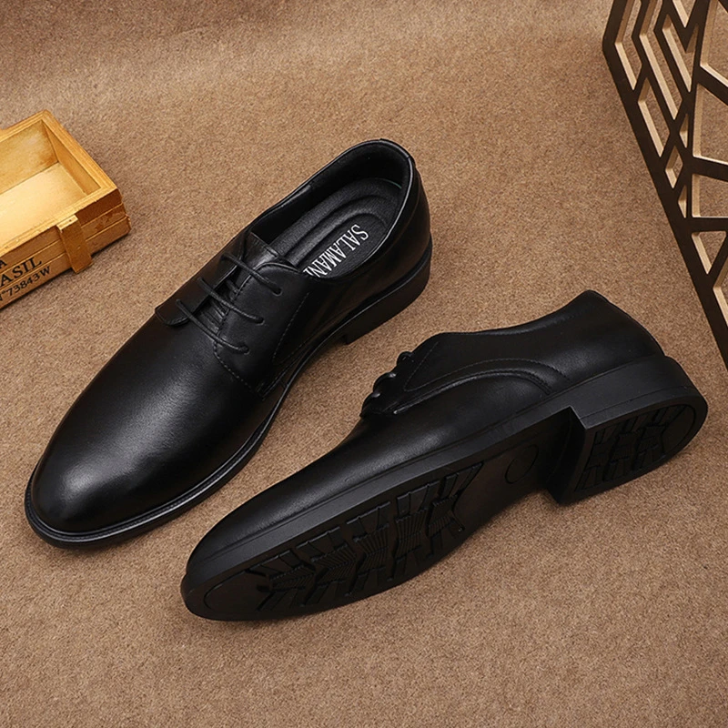 头层牛皮商务上班休闲皮鞋新郎鞋行政通勤工作鞋