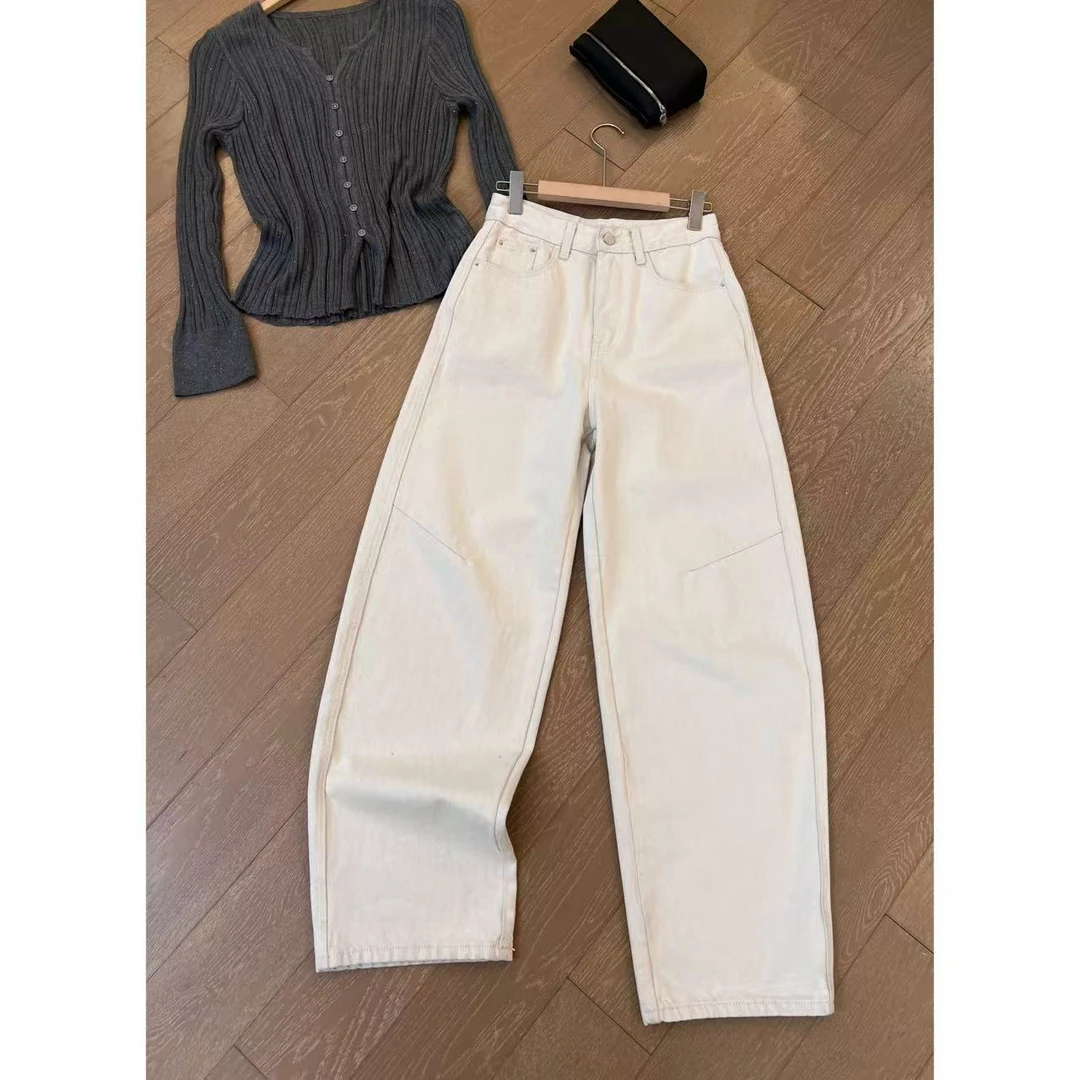 JOJO/玖了个玖 2025春 立体剪裁窄版显瘦百搭经典弯刀裤 2502C175