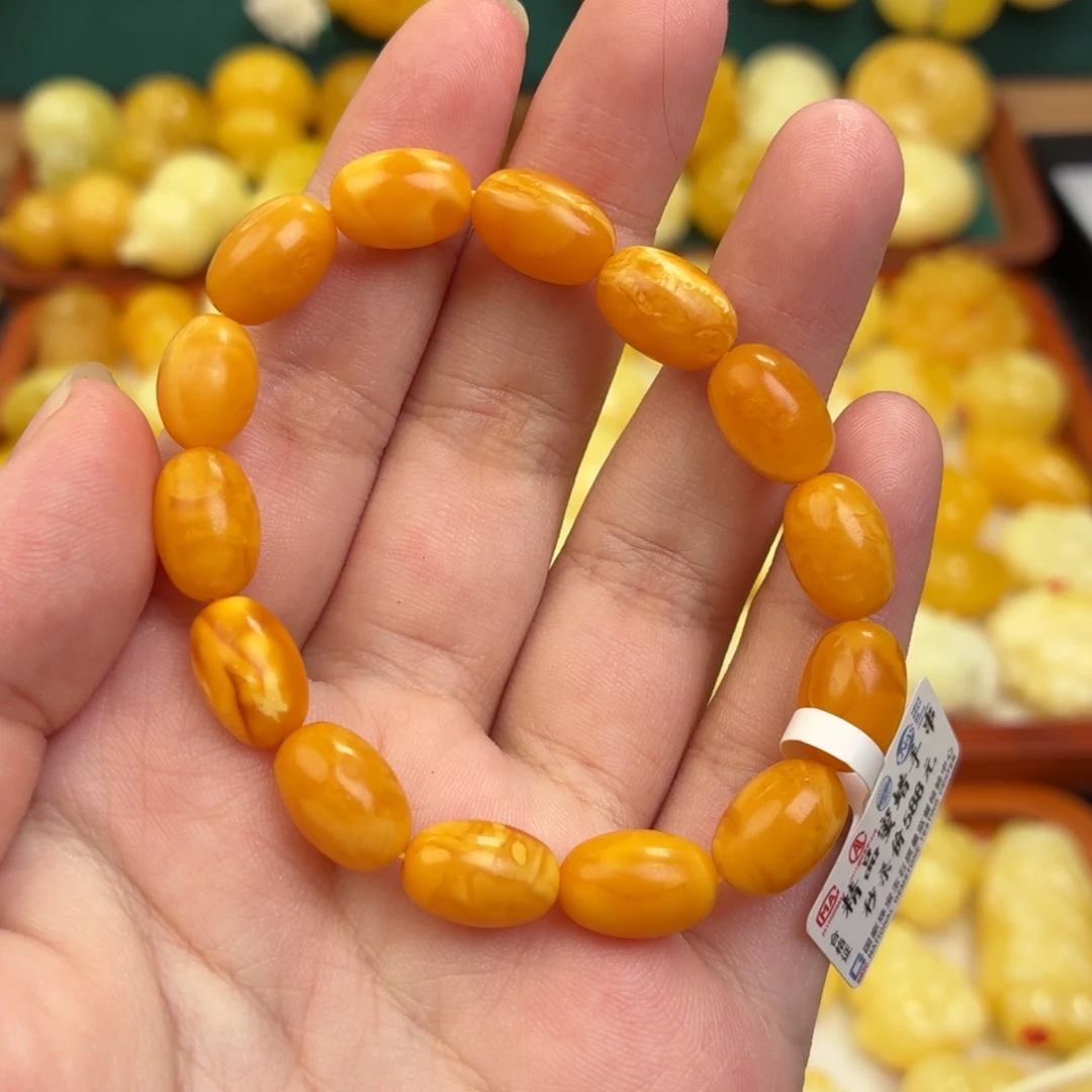 蜜蜡未镶嵌毛衣链蜜蜡