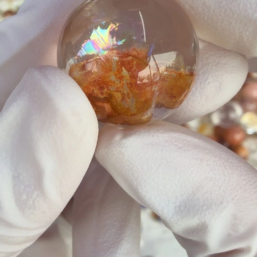 金***宝未镶嵌珠宝半成品水晶矿19.9mm定制不退换