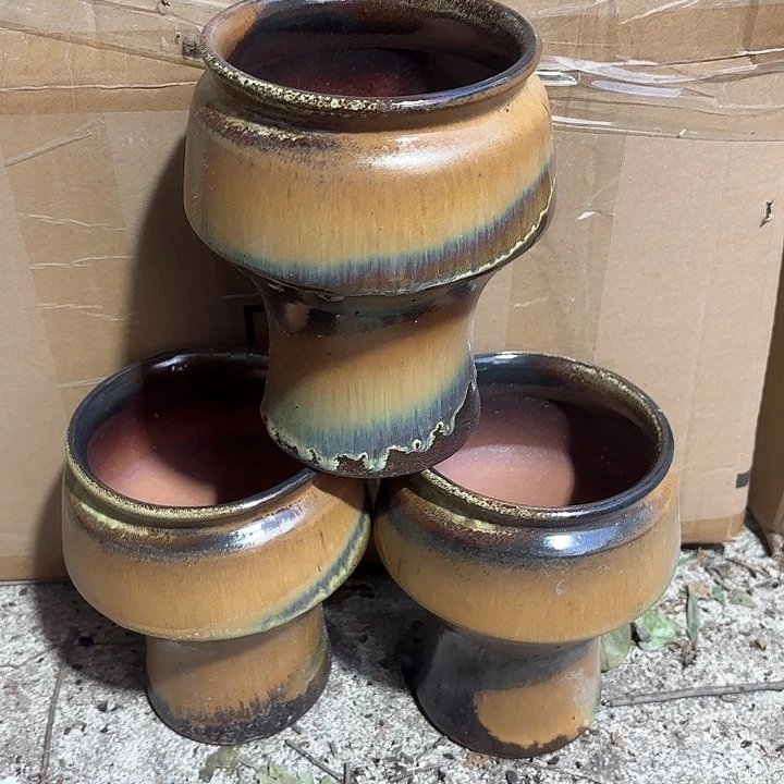 紫砂茶碗精品三个口径13高18