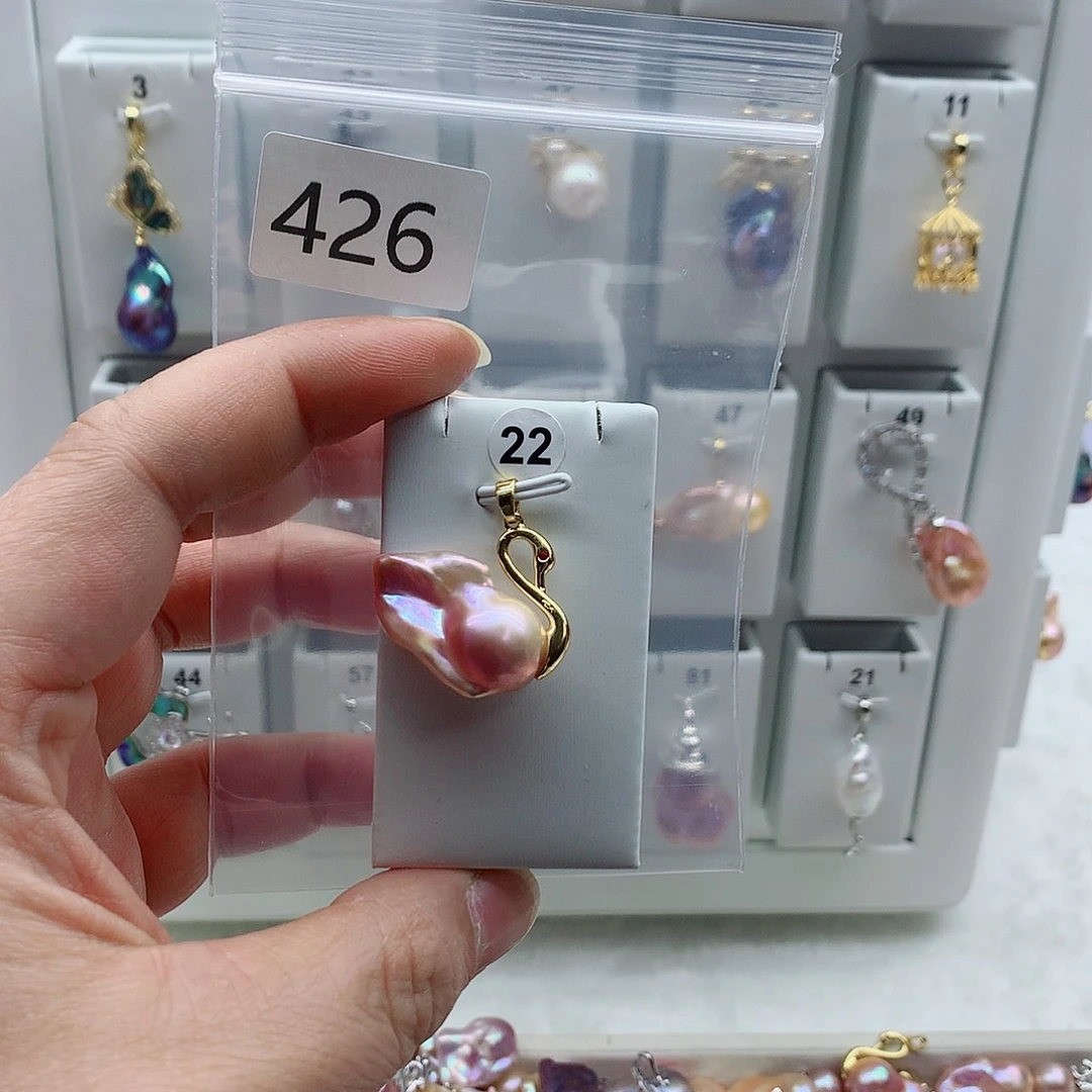 吊坠(不含链)合金淡水珍珠