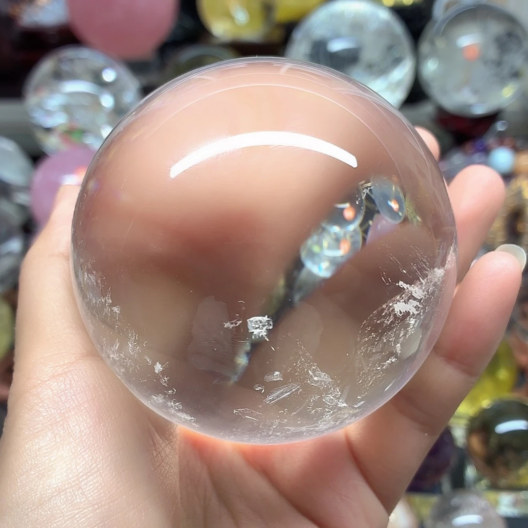 流***¥水晶珠宝半成品未镶嵌蓝针白水晶高透7.83