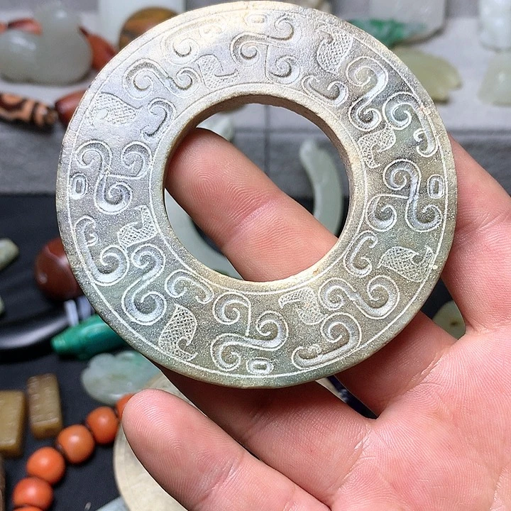 和田玉挂件未镶嵌三*