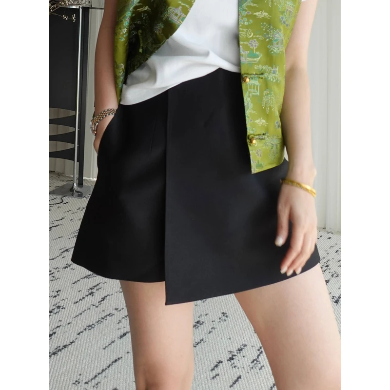 【显瘦百搭】LIY围裹式丝毛裙裤