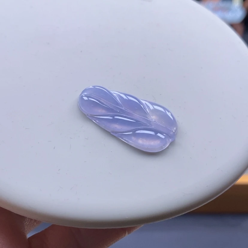 【闪购商品】翡翠颈饰未镶嵌翡翠冰紫大树叶