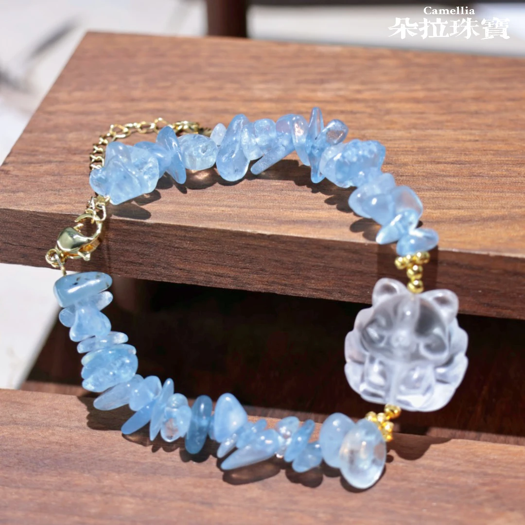 朵拉珠宝 3004 白水晶凤九手链 多样性发其一