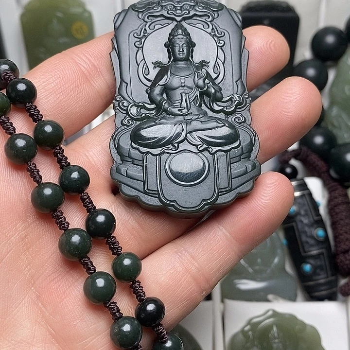 和田玉（青玉）未镶嵌颈饰