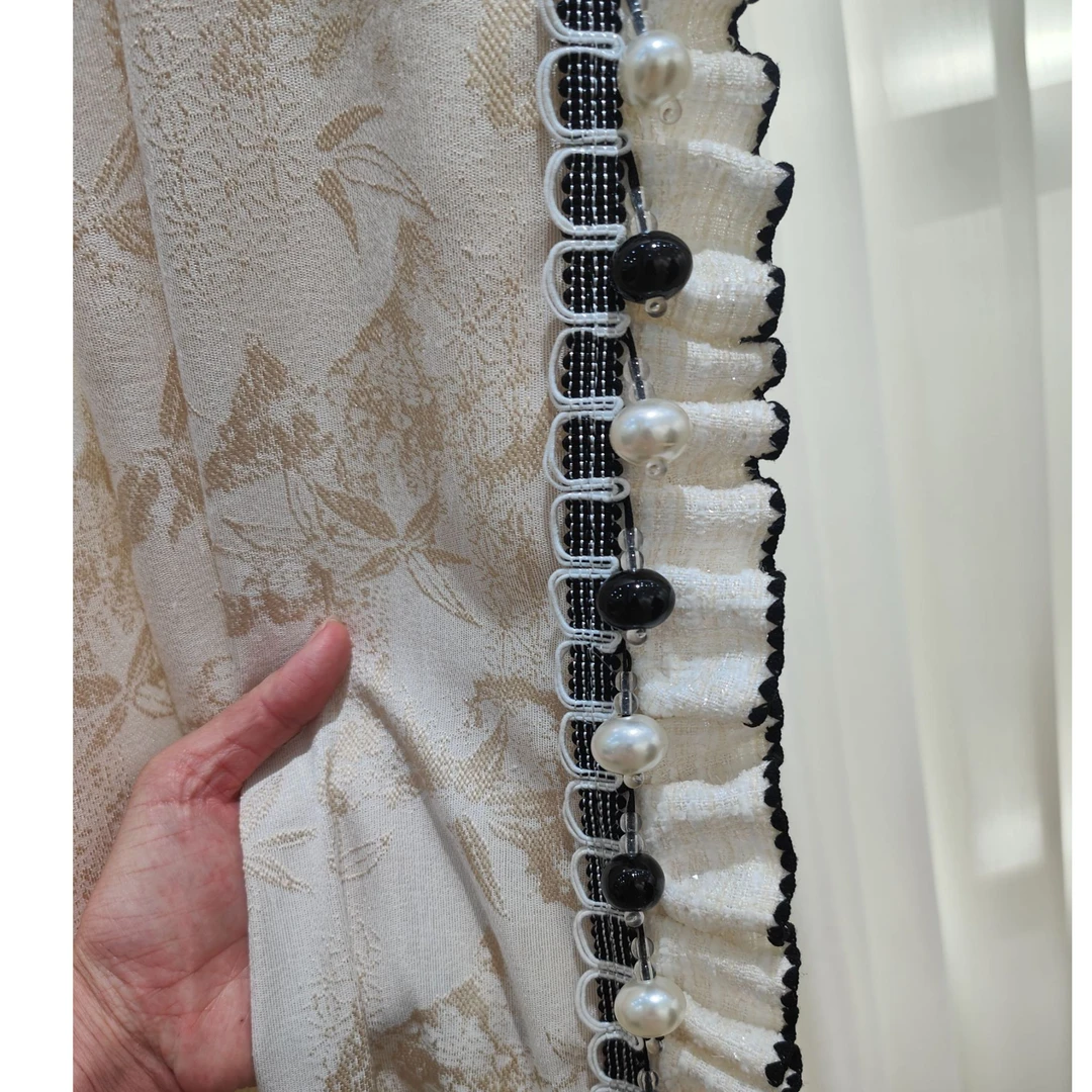 金玉兰竹窗纱，法式奶油风，客厅，阳台百搭加厚款挡紫外线