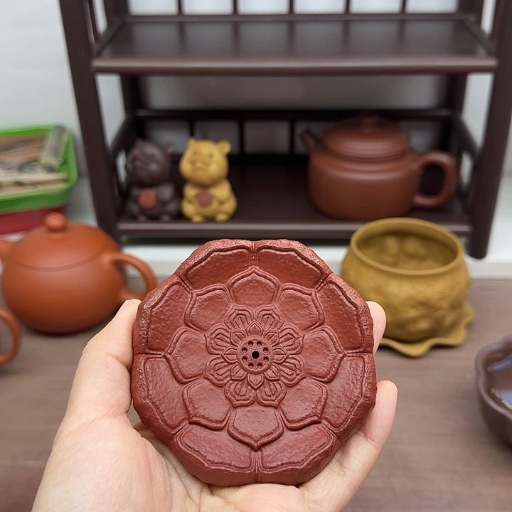 茶案朱泥可以插香的杯垫