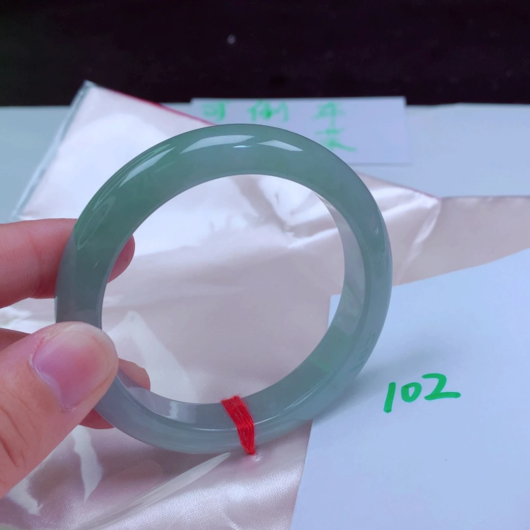 未镶嵌手镯翡翠缅甸天然A货翡翠手镯53.5