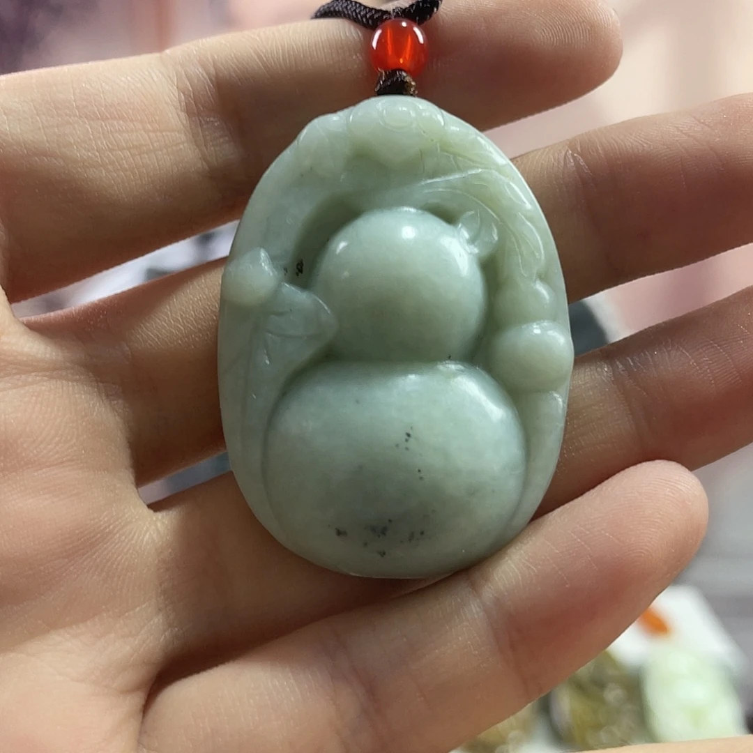 蛇纹石玉未镶嵌吊坠(赠链)