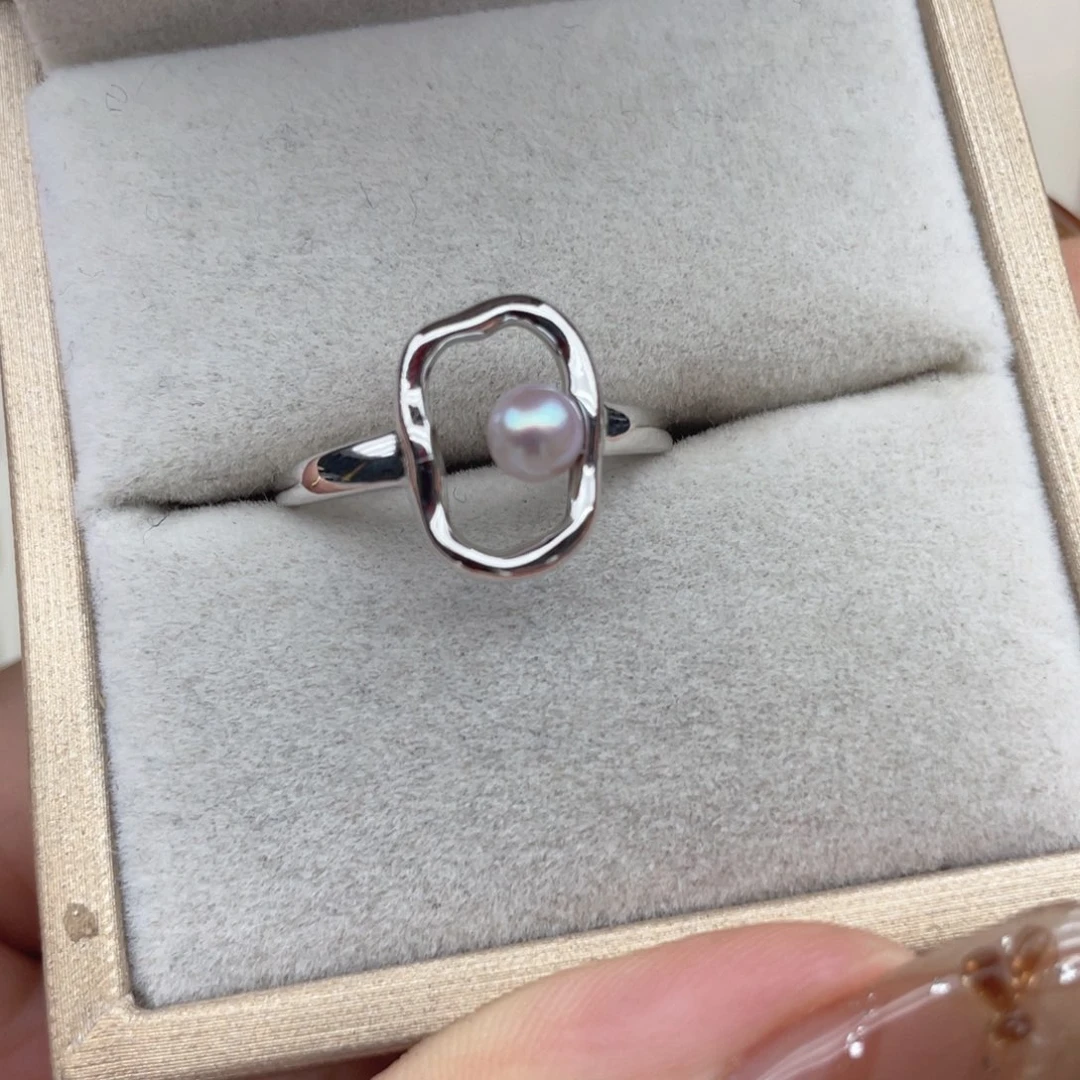 戒指银S925镶嵌海水珍珠G21