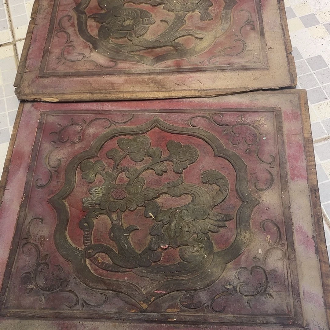 海***心老木雕，老花板，老木雕