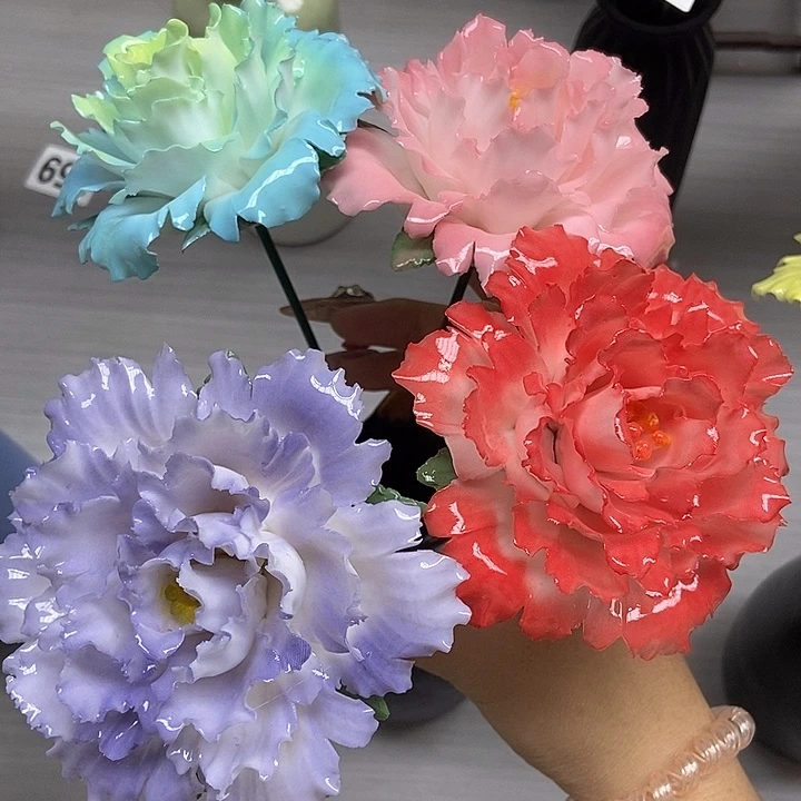 陶瓷纯手工捏花设计