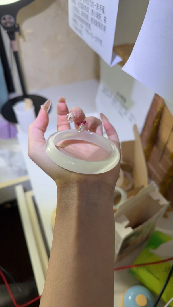 非金属仿水晶手镯 简约时尚百搭气质冰冰镯微瑕