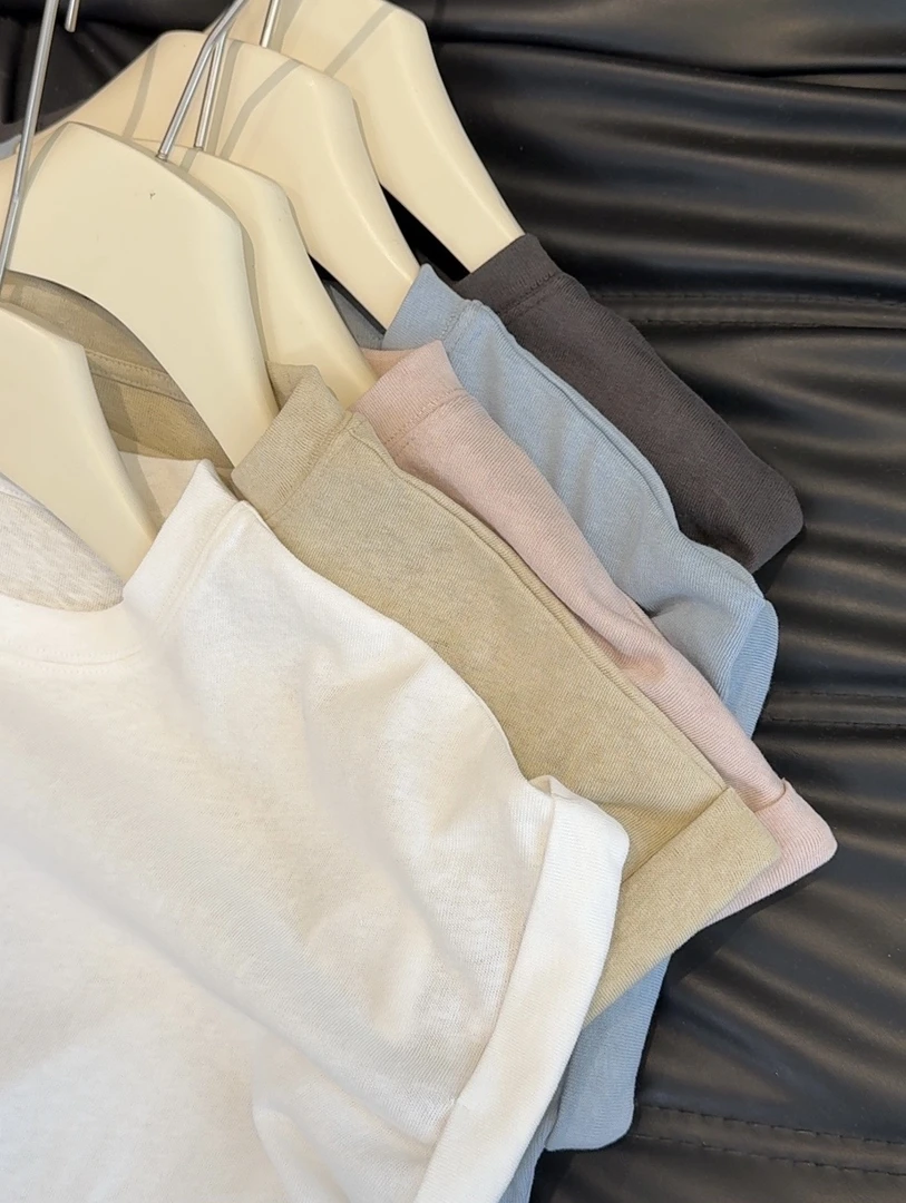 多巴胺麻感棉小飞袖t恤