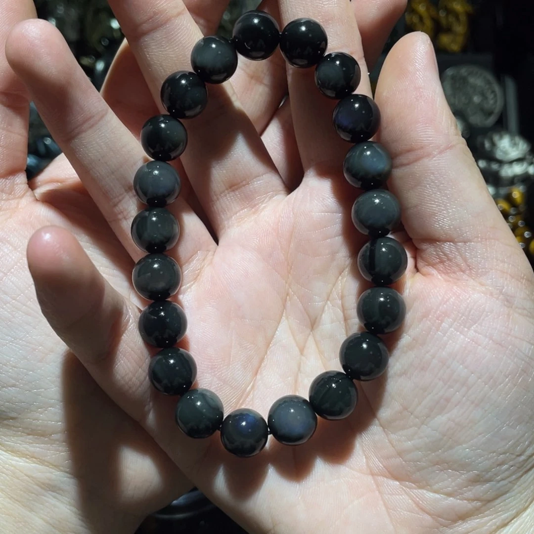 黑曜岩未镶嵌手链李**?