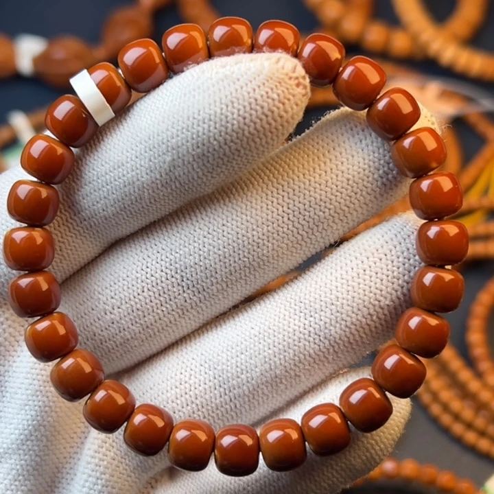 清***月橄榄核手串/手链橄榄核尖极限弧单圈0.8cm