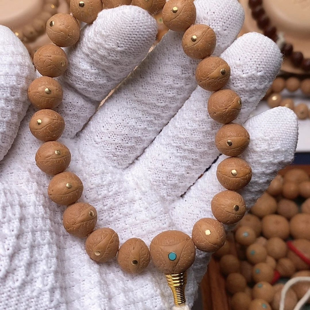 凤眼菩提手串镶嵌铜钉12