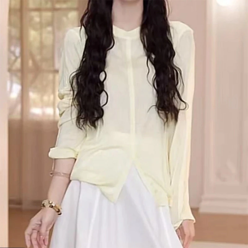 小众设计感休闲长袖防晒T恤女夏季2025年新款休闲风时尚薄款上衣