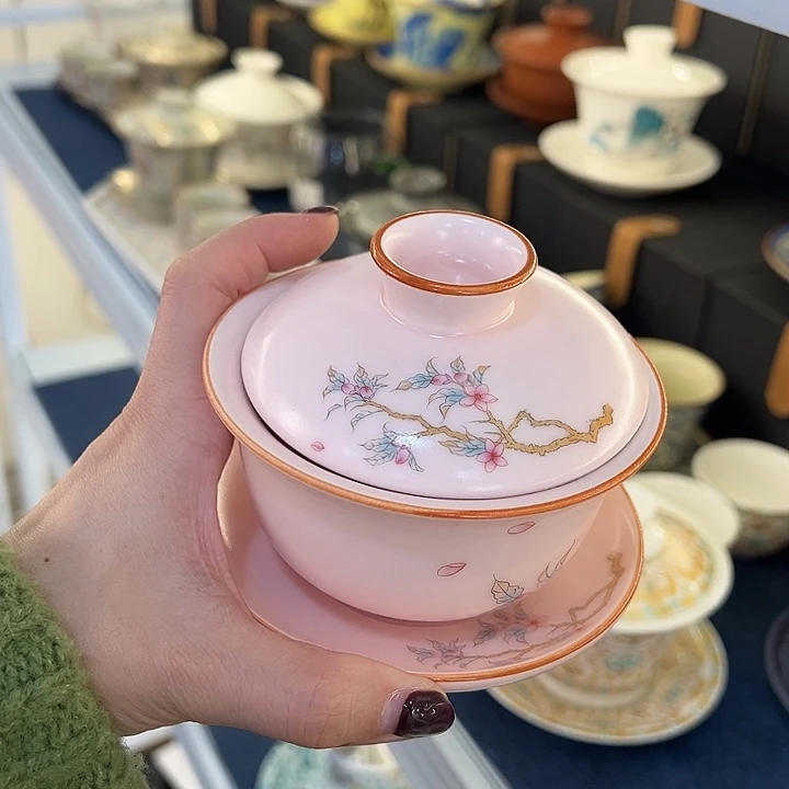 陶景德陶瓷盖碗茶具