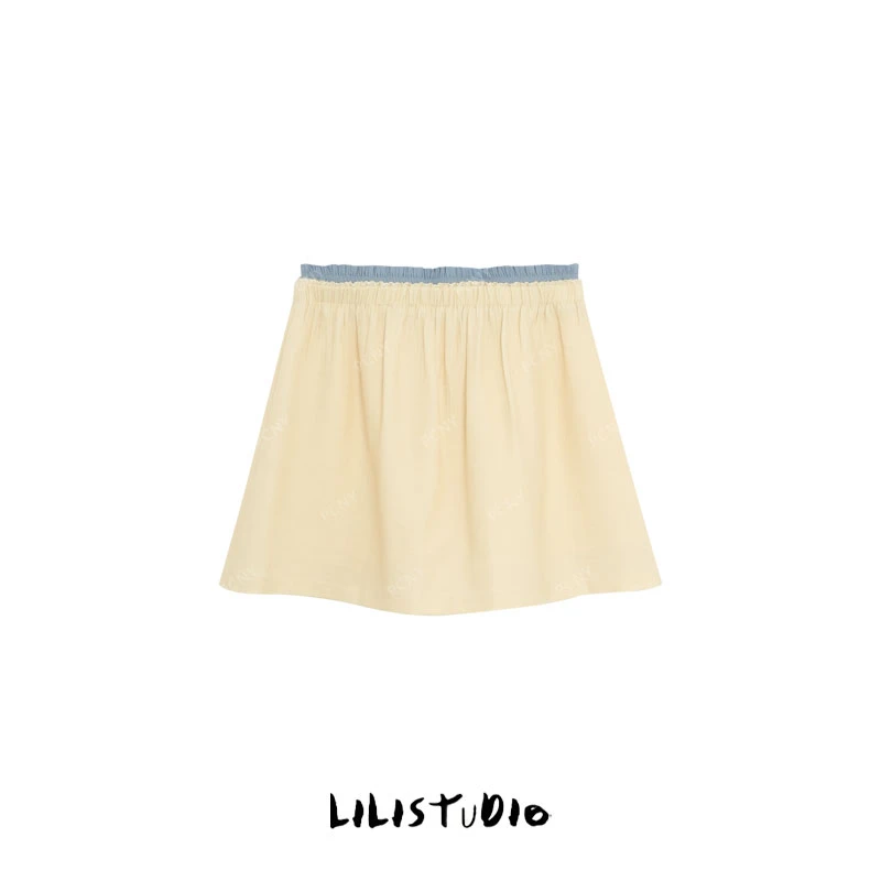 PCNY「山顶来信」不理理夏季新款小众女装时尚休闲宽松百搭半身裙女