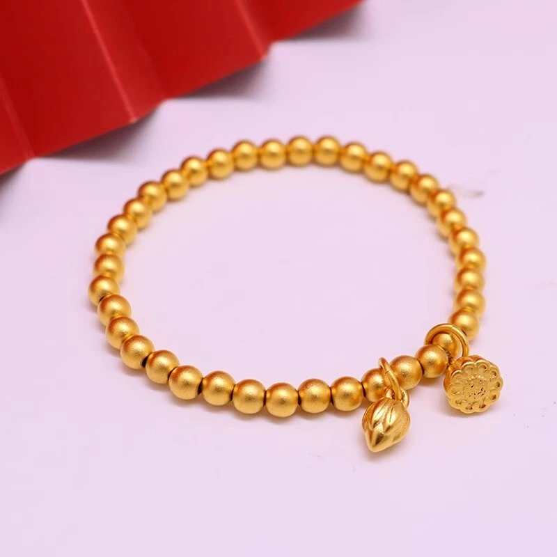 铜合金两世欢手链女士两世欢莲蓬链子古法手串不掉色轻奢转运珠