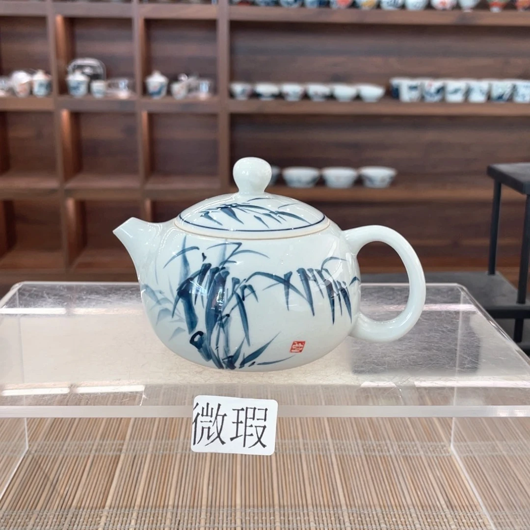 釉下彩纯手绘有瑕